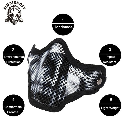 Maschera mezza faccia acciaio