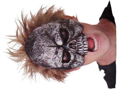 Silver skull chin less - silver, chin-less