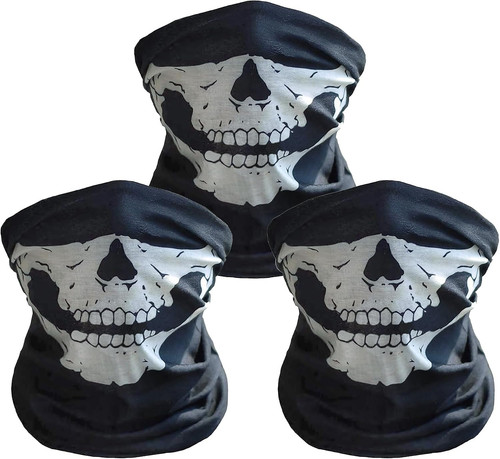 Maschera viso moto - teschio,, 3