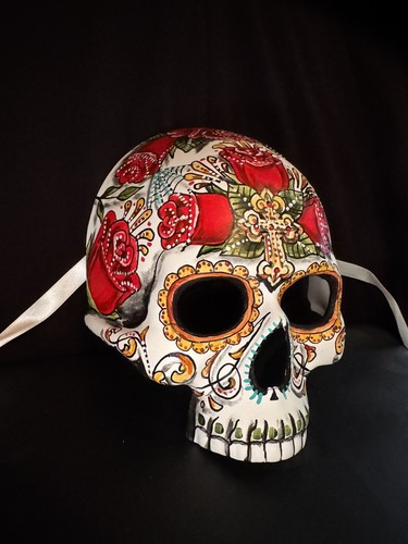 Maschera mezzo teschio - maschera, giorno