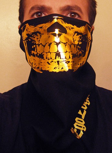 Maschera mezzo teschio - teschio, lamina