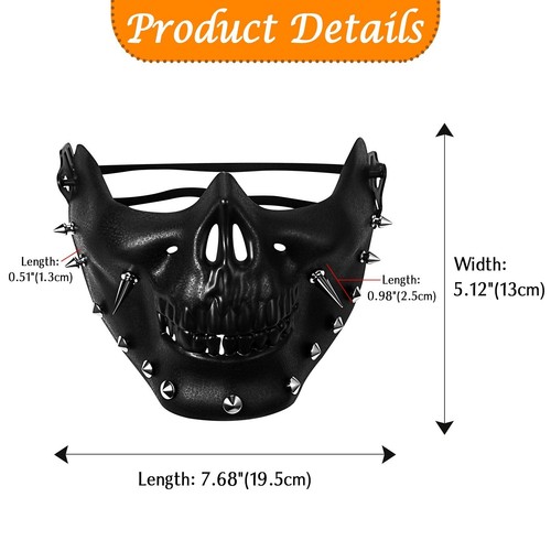 Maschera mezza faccia teschio