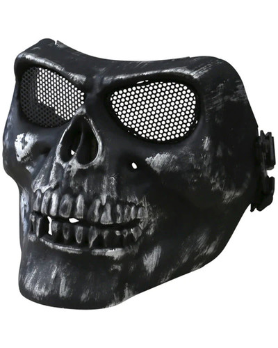 Maschera teschio mezza faccia