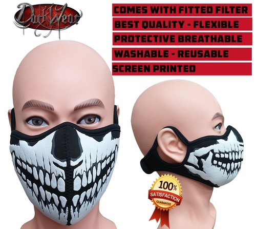 Maschera teschio mezza - , faccia