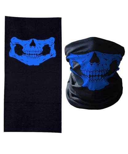 Maschera teschio mezza faccia