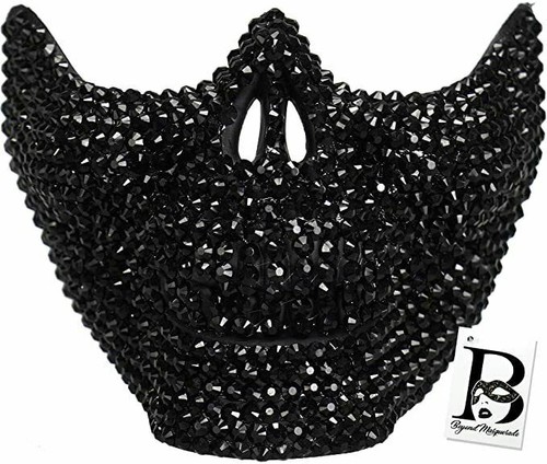 Maschera mezza faccia strass