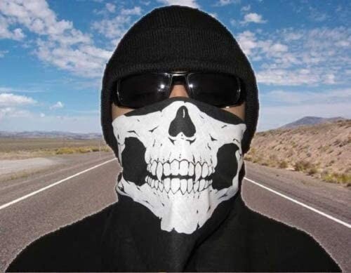 Bandana mezza faccia - , teschio