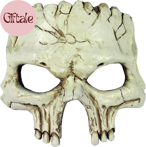 Mezza maschera teschio schiuma - mezza,