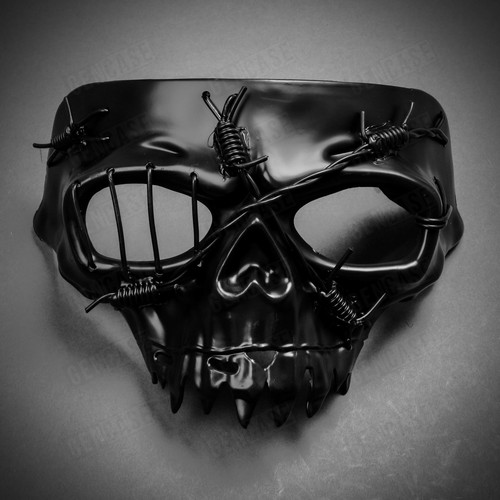 Maschera mezza viso teschio - maschera,