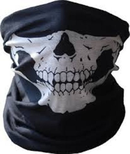 Maschera teschio mezza faccia